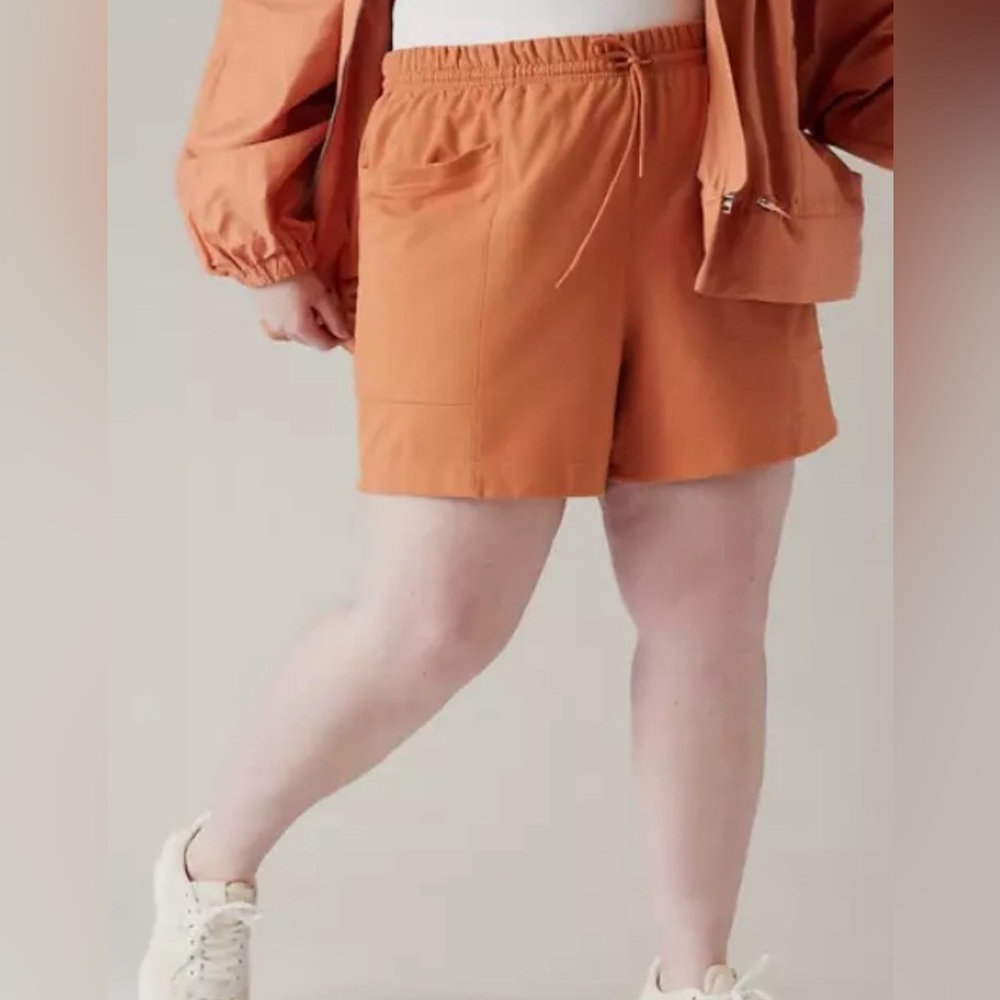 Athleta Retroterry Short High Rise Activewear Breathable Cotton Plus Size 1X
